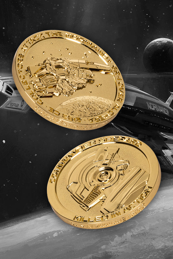 Mass Effect Collectors Attack Gold Plated Variant Coin Official