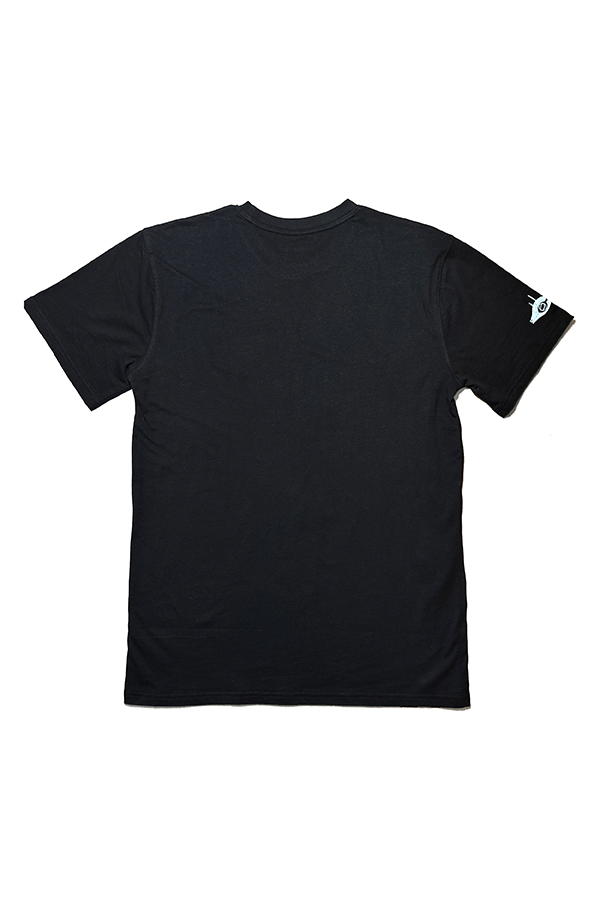 Image shows Mass Effect Japanese Logo Tee facing back. Product is a great T-shirt for collectors of the game, it pairs perfectly well with themed hoodies and joggers (also available on the BioWare Gear Store). Grab this special edition custom Tee before it’s gone forever.