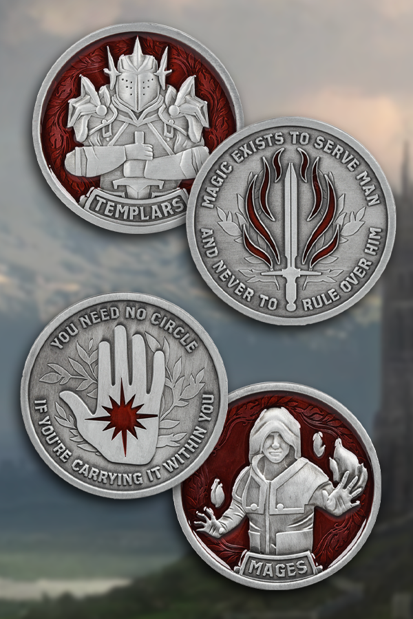 gear coin Dragon Age Mage-Templar War Coin Set