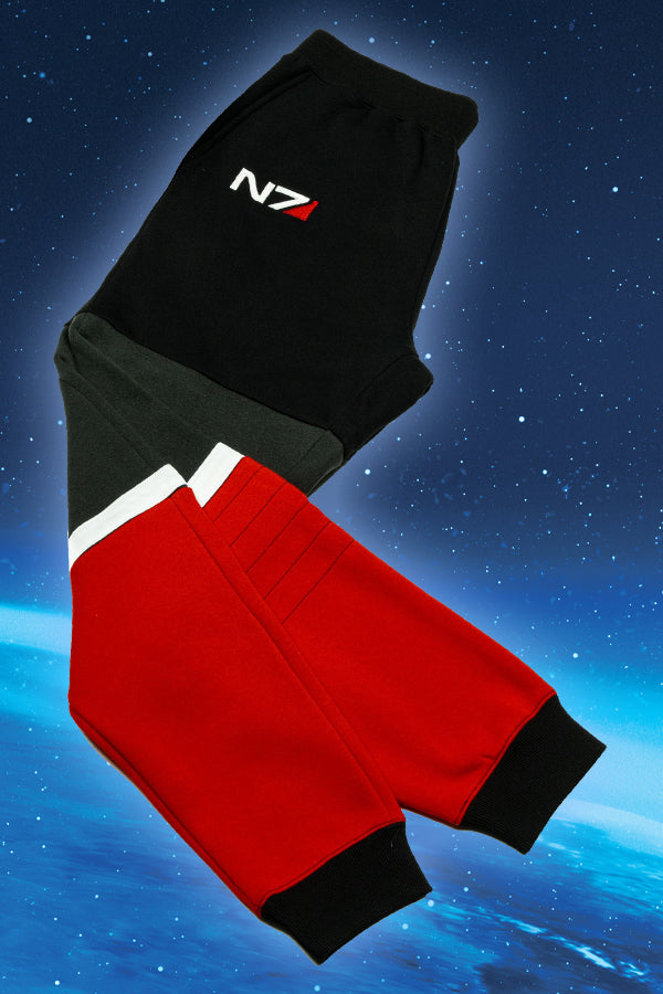 Mass Effect N7-Jogginghose mit Farbblockmuster