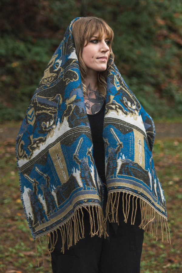 Ensemble cape et broche Dragon Age Tale of a Grey Warden