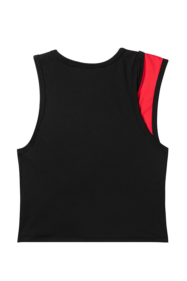 Mass Effect N7 Asymmetrical Crop Top