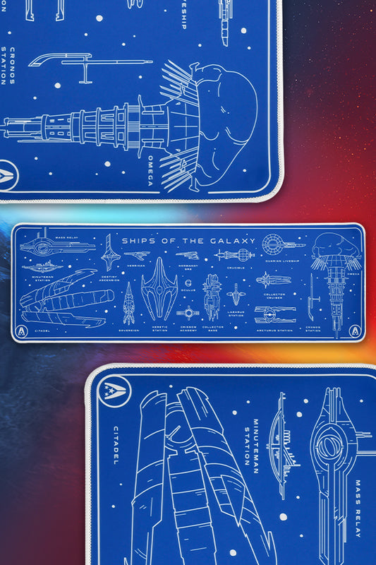 Mass Effect Ships of the Galaxy Oversized Mousepad