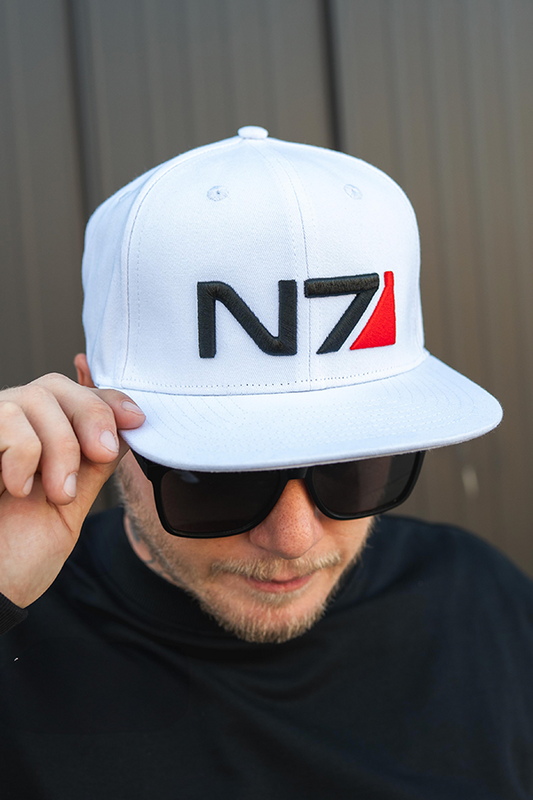 Mass Effect N7 Snapback Hat (White)