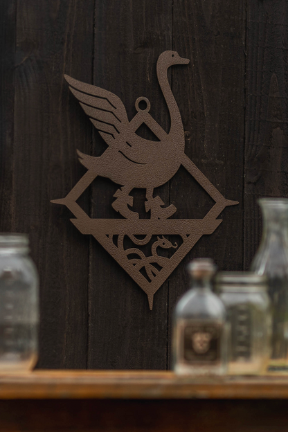 Dragon Age - Cigno acciottolato - Arte da parete in metallo