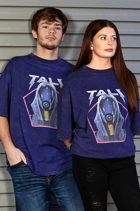 Mass Effect - Maglietta Tali con lavaggio acido vintage
