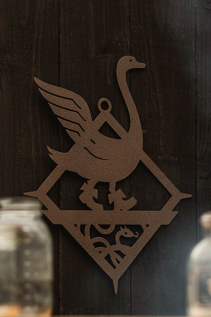 Dragon Age - Cigno acciottolato - Arte da parete in metallo