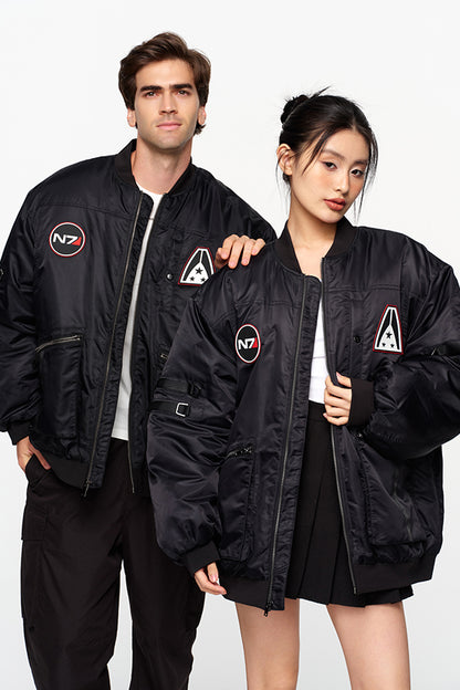 Giacca unisex bomber oversize N7 di Mass Effect