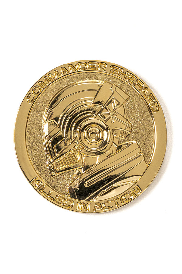 Moneta variante dell'attacco dei collezionisti di Mass Effect placcata in oro