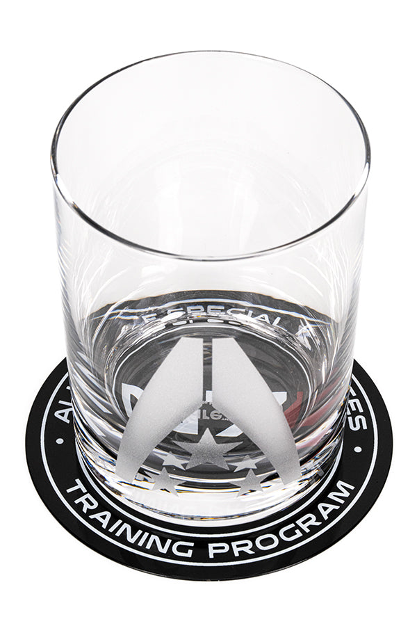 Mass Effect Whiskey Rocks Glass with Coaster Set
