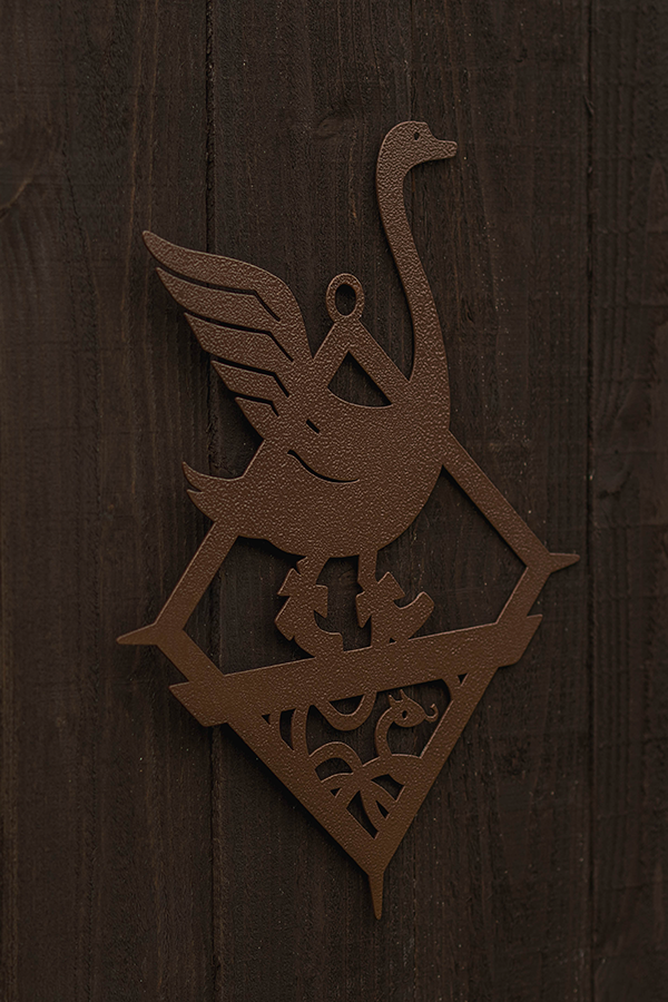 Dragon Age - Cigno acciottolato - Arte da parete in metallo