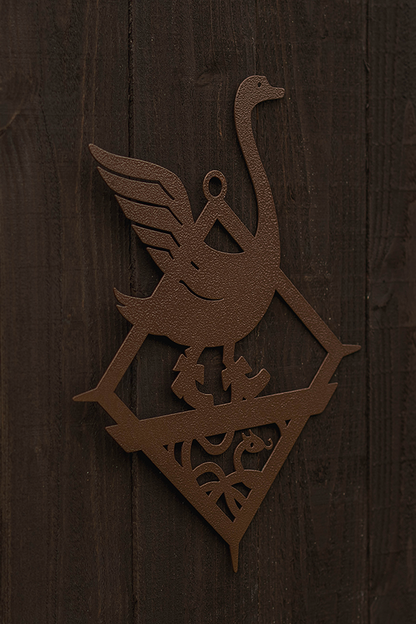 Dragon Age - Cigno acciottolato - Arte da parete in metallo