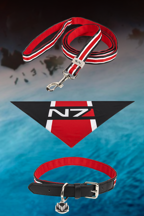 Mass Effect Deluxe N7 Set collare cane guinzaglio bandana