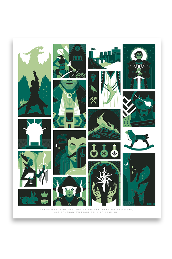 Dragon Age Inquisition Party Lithograph by BRAMO