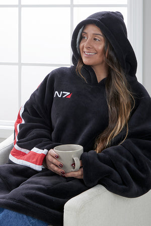 Mass Effect N7 Blanket Hoodie Official BioWare Gear Store
