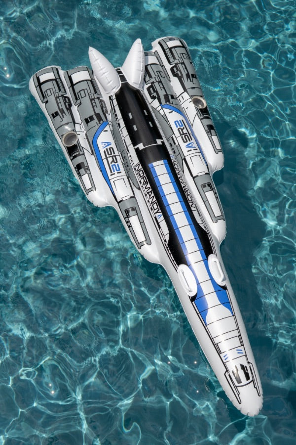 Mass Effect Sailing the Normandy Pool Float