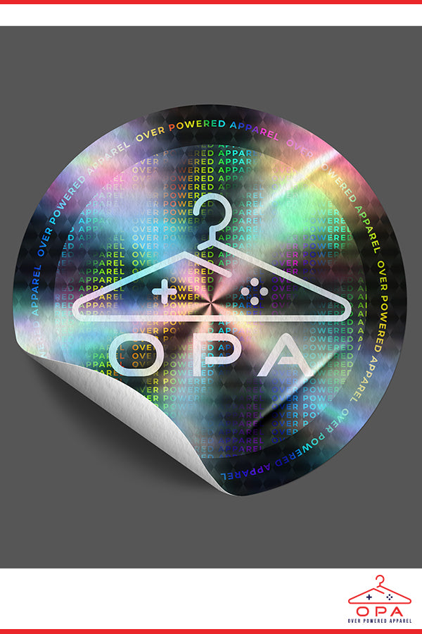 Image shows an OPA Holograph sticker peeled off at its bottom left.