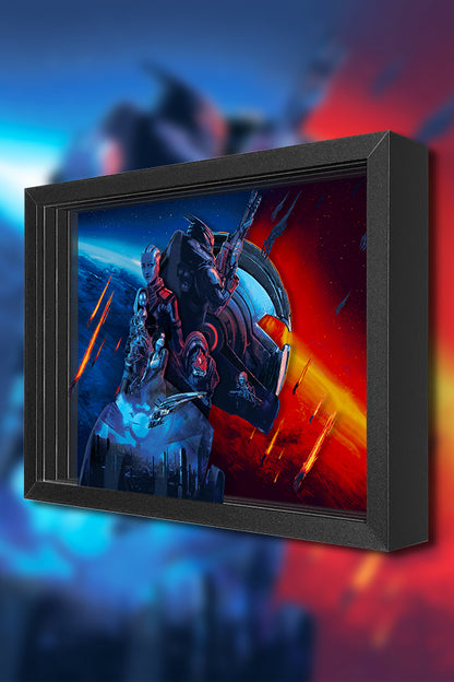 Mass Effect Key Art Shadow Box