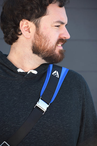 Image shows product's strap with an embroidered Sytems Alliance logo.