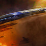 Image shows Mass Effect Normandy Canvas upclose with its stunning details and glare resistance to keep harsh light reflections away. 