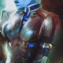 Mass Effect Liara Small Canvas Print - character close-up