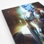 Mass Effect Liara Small Canvas Print shown at an angle