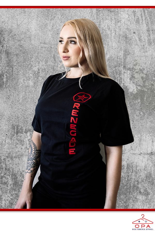 Image shows Mass Effect True Renegade OPA Tee worn by female model facing at an angle. The choices you take define who you are, and in an unforgiving job like an N7 agent, you’ve got to be the bad guy to sometimes to get the job done. So if you’re not shy to piss people off and don’t care about collateral damage as long as the mission is complete, you’re a real renegade.