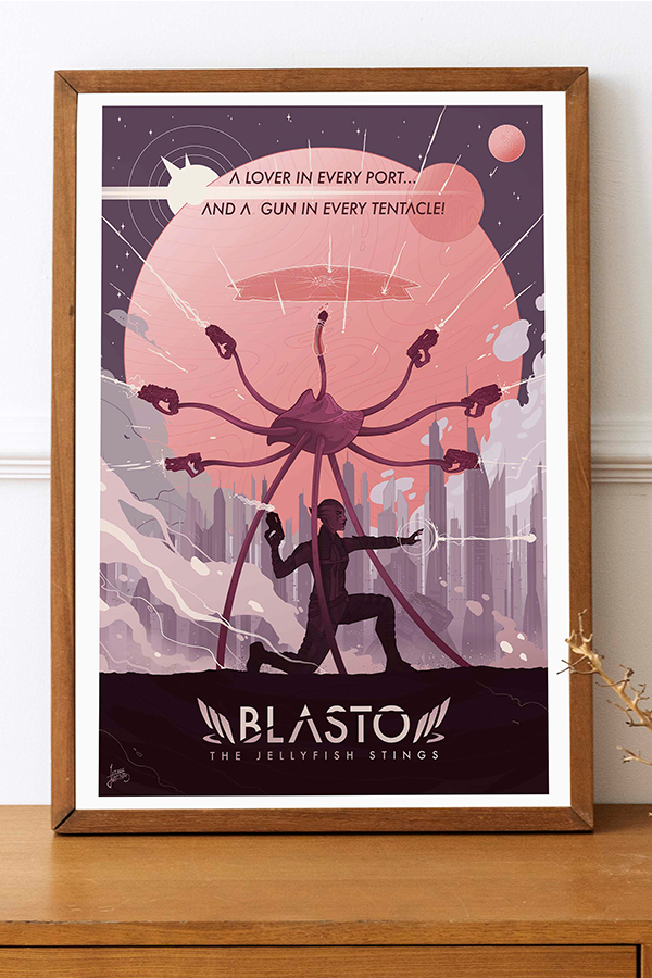 Mass Effect Blasto Variant Lithograph by Lazare Gvimradze