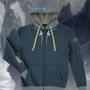 Image shows Dragon Age Dorian Pavus Hoodie facing front. Product features a full zip front, printed interior hood and front chest embroidery.