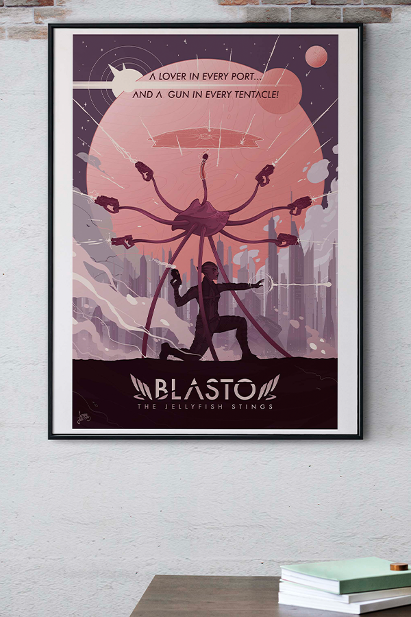 Mass Effect Blasto Variant Lithograph by Lazare Gvimradze