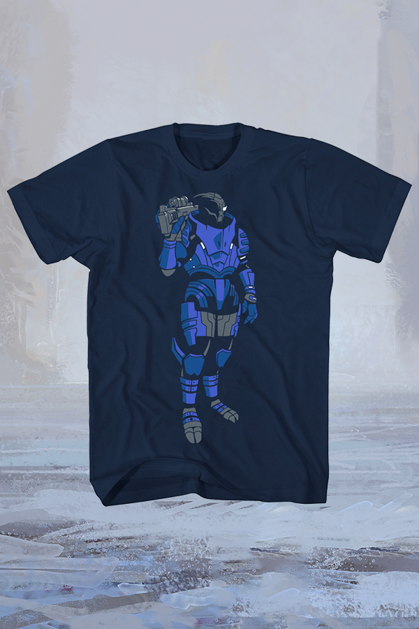 Mass Effect Camiseta con silueta de Garrus