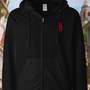 Image shows Dragon Age Tevinter Hoodie facing front. Product is unisex and side-seamed. Product features embroidery at front chest.