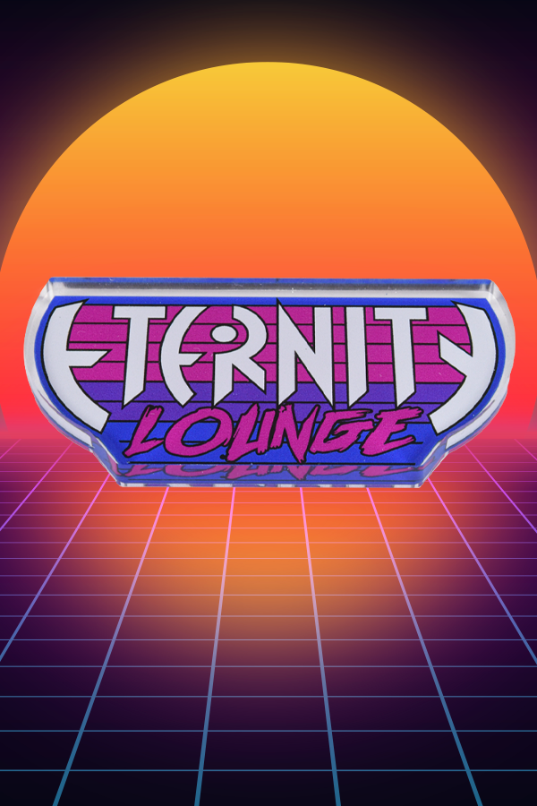 Image shows Eternity Lounge magnet facing front. Eternity is a lounge/bar/hotel near the Nos Astra exchange on Illium. The area is dimly lit with red light and is tended by the bartender, an asari matriarch named Aethyta.