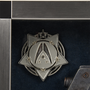 Image shows Mass Effect Carnifex Replica Shadowbox's Systems Alliance medal zoomed in. The medal is made with zinc alloy. The Systems Alliance is the representative body of Earth and all human colonies in Citadel space. Backed by Earth's most powerful nations, the Alliance has become humanity's military, exploratory, and economic spearhead.