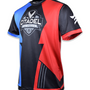 Image shows Mass Effect eSport OPA Jersey facing at a right angle. Product is a Bioware Gear Store Exclusive with front, back, and sleeve prints.