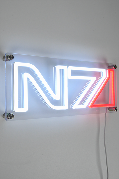 Mass Effect Neon N7 soft LED wall art