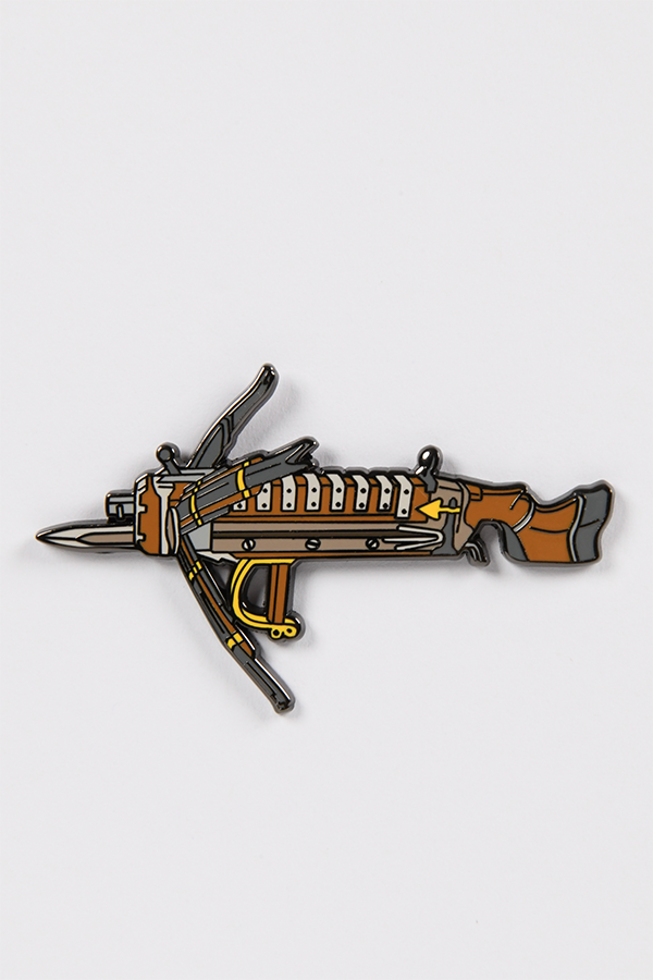 Bianca is Varric Tethras' signature repeating crossbow. It has a carved wood stock and is adorned with brass embellishments. During melee combat, a retractable bayonet slides out of a slot under the bolt.