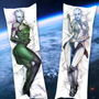  Image shows 2 Mass Effect Liara Body Pillow facing front. Made using 100% polyester satin, the pillowcase is extremely gentle on your skin and sure to make your dreams extra sweet.