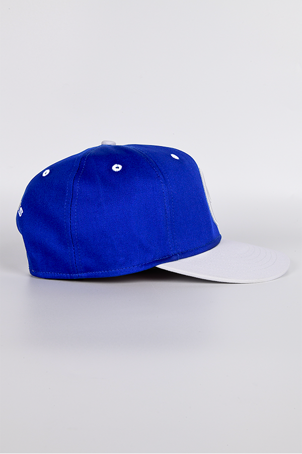 Image shows Mass Effect Blue Suns Hat facing right. Product is 55 - 85cm in head circumference range.