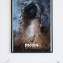 Image shows Mass Effect Mysteries from the Future Lithograph Open Edition hanging on a wall facing front. Product is 24