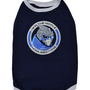 Image shows Mass Effect Garrus Barkarian Dog Tee and Bandana Set's dog tee facing front. Dog tee features ribbed hems and sleeves that add a contrasting touch, recreating Garrus' signature space suit.